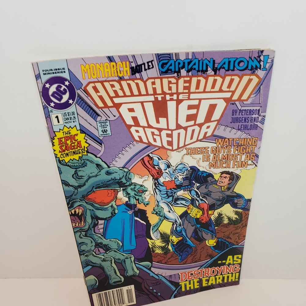 DC Comics- Monarch Battles Captain Atom #1 Armageddon the Alien Agenda Nov.1991